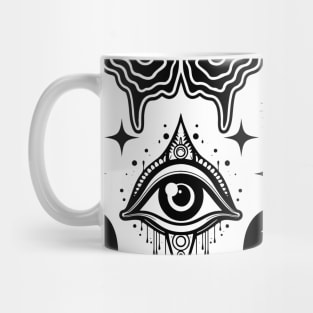 PSY TRANCE  - Hands Eye Butterfly (Black) Mug